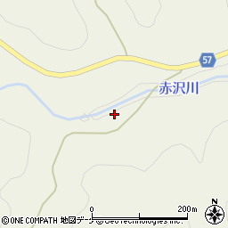 秋田県雄勝郡羽後町飯沢大沢周辺の地図