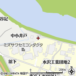 岩手県奥州市水沢佐倉河中小井戸周辺の地図