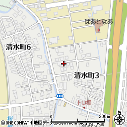 秋田県湯沢市清水町3丁目7周辺の地図