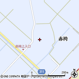 秋田県雄勝郡羽後町赤袴向周辺の地図