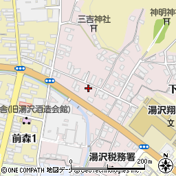 秋田県湯沢市大工町周辺の地図