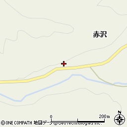 秋田県雄勝郡羽後町飯沢赤沢周辺の地図
