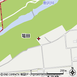 岩手県奥州市水沢佐倉河篭田周辺の地図