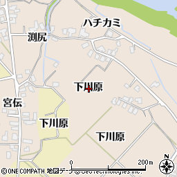 秋田県湯沢市深堀下川原周辺の地図