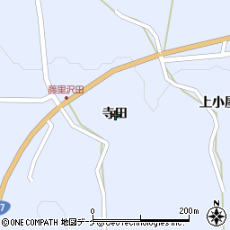 岩手県奥州市江刺藤里寺田周辺の地図