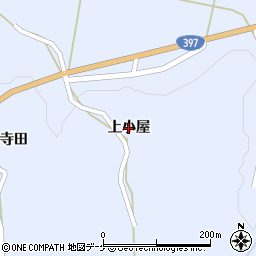 岩手県奥州市江刺藤里（上小屋）周辺の地図