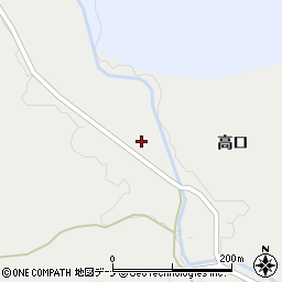 秋田県由利本荘市鳥海町下直根（高口）周辺の地図