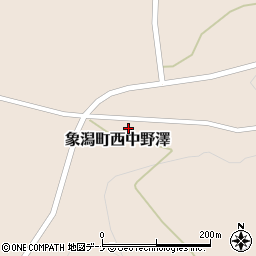 秋田県にかほ市象潟町西中野澤グミ坂周辺の地図
