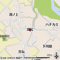 秋田県湯沢市深堀渕尻周辺の地図