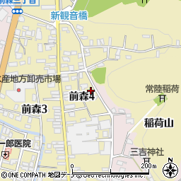 秋田県湯沢市前森4丁目周辺の地図