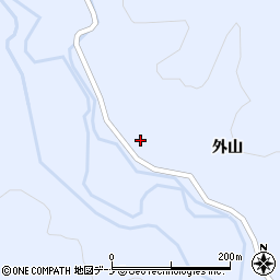 秋田県由利本荘市鳥海町上川内外山21-3周辺の地図