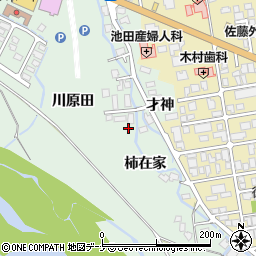 秋田県湯沢市倉内（柿在家）周辺の地図
