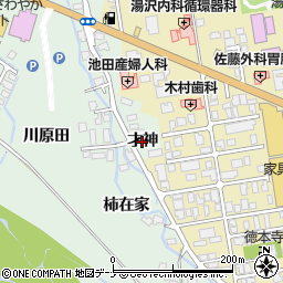 秋田県湯沢市倉内（才神）周辺の地図