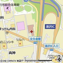 湯沢市役所　湯沢市文化交流センター周辺の地図