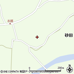 秋田県にかほ市象潟町本郷（砂田）周辺の地図