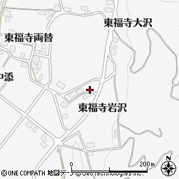 秋田県湯沢市駒形町東福寺岩沢周辺の地図