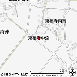 秋田県湯沢市駒形町（東福寺中添）周辺の地図