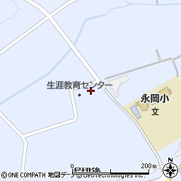 金ケ崎町役場　永岡地区生涯教育センター周辺の地図