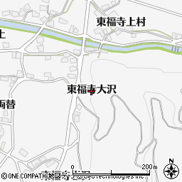 秋田県湯沢市駒形町（東福寺大沢）周辺の地図