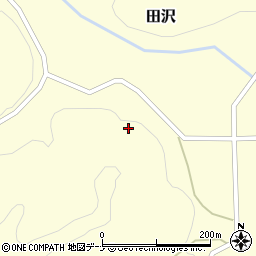 秋田県羽後町（雄勝郡）田沢（桂沢）周辺の地図