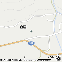 秋田県雄勝郡東成瀬村岩井川合居周辺の地図