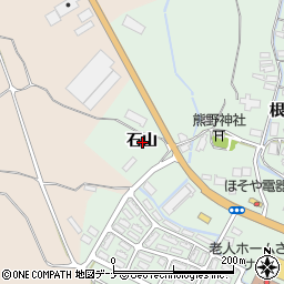 秋田県湯沢市倉内石山周辺の地図