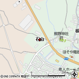 秋田県湯沢市倉内（石山）周辺の地図