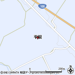 秋田県由利本荘市鳥海町上川内（平根）周辺の地図