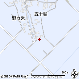 秋田県雄勝郡羽後町貝沢五十堀56周辺の地図