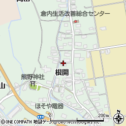 秋田県湯沢市倉内根開周辺の地図