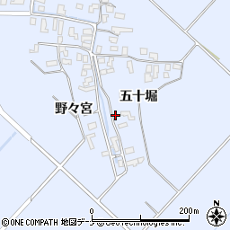 秋田県雄勝郡羽後町貝沢五十堀13-6周辺の地図