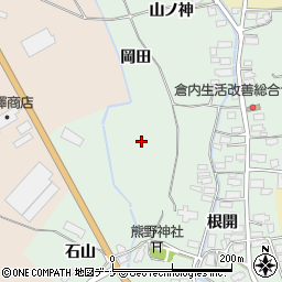 秋田県湯沢市倉内（岡田）周辺の地図