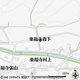 秋田県湯沢市駒形町東福寺森下周辺の地図