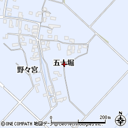 秋田県雄勝郡羽後町貝沢五十堀周辺の地図