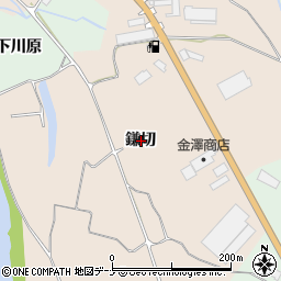 秋田県湯沢市深堀鎌切周辺の地図