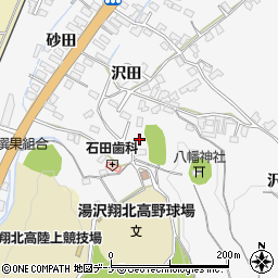秋田県湯沢市杉沢新所八幡山周辺の地図