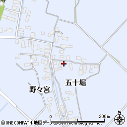 秋田県雄勝郡羽後町貝沢五十堀6周辺の地図