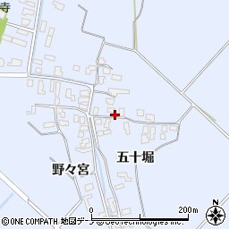 秋田県雄勝郡羽後町貝沢貝沢72周辺の地図