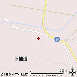 秋田県雄勝郡羽後町下仙道新屋敷周辺の地図