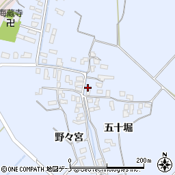 秋田県雄勝郡羽後町貝沢貝沢70周辺の地図