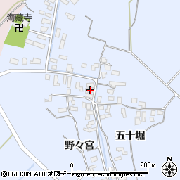 秋田県雄勝郡羽後町貝沢貝沢69周辺の地図