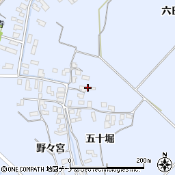 秋田県雄勝郡羽後町貝沢貝沢74周辺の地図