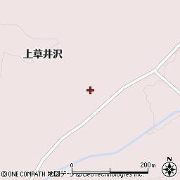 秋田県羽後町（雄勝郡）下仙道（下草井沢）周辺の地図