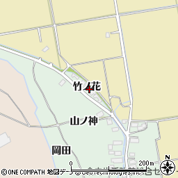 秋田県湯沢市倉内竹ノ花周辺の地図