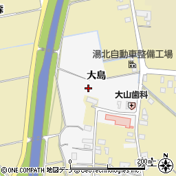 秋田県湯沢市森大島周辺の地図