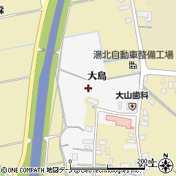 秋田県湯沢市森（大島）周辺の地図