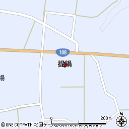秋田県由利本荘市鳥海町上川内（提鍋）周辺の地図