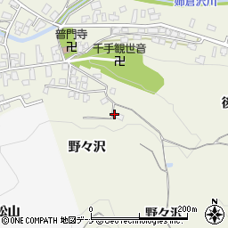 秋田県湯沢市杉沢（野々沢山）周辺の地図