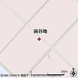 秋田県羽後町（雄勝郡）前谷地周辺の地図