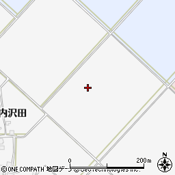 秋田県羽後町（雄勝郡）中沢田周辺の地図